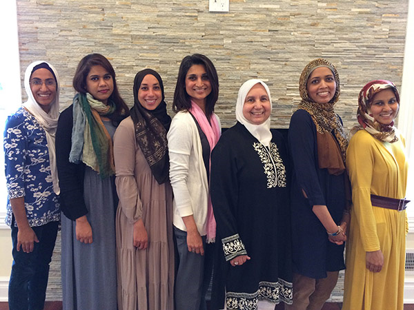 Samina Sattar (second from the right) with her fellow speakers in the New Jersey chapter of the Islamic Networks Group