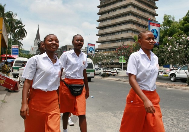 Students in Tanzania.