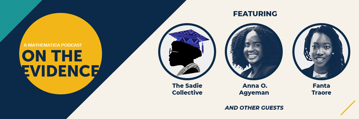 Podcast logo and guest portraits
