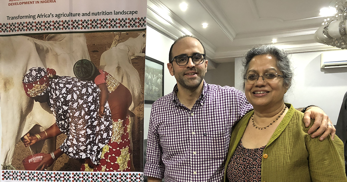 Esteban J. Quiñones joins colleague and mentor, Anu Rangarajan (right), in Nigeria for work on transforming Africa's agriculture and nutrition landscape.