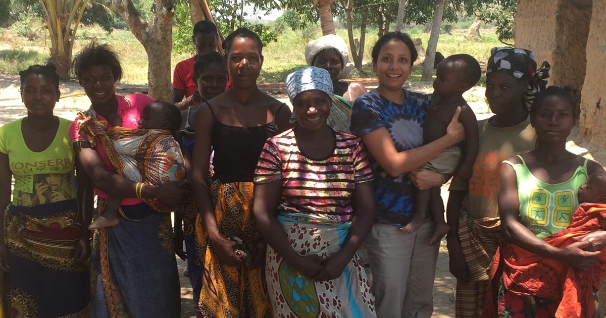 The author in a village near Quelimane, Mozambique with interview respondents who talked about how mangroves impact their lives.