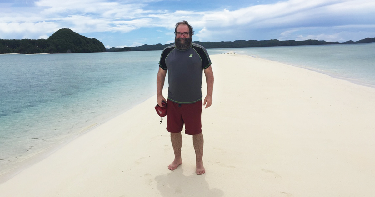 Phillip in Palau during a trip to work with educators.