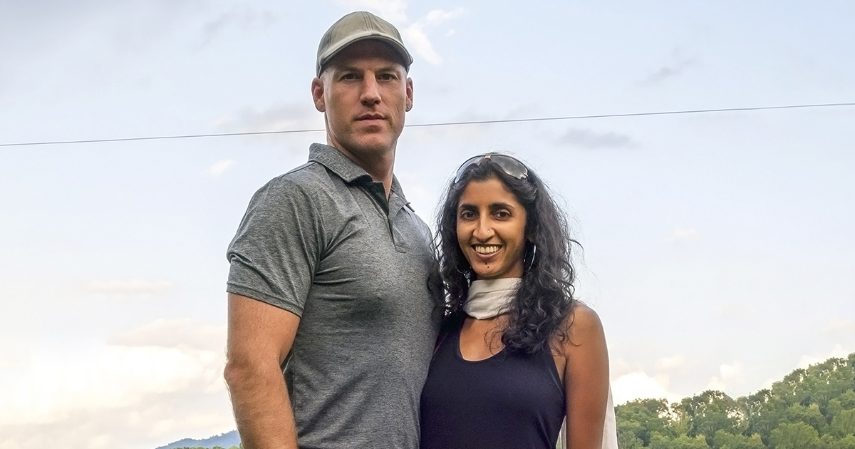 Aparna and her husband, Casey Lance Brown. Their pursuit of hybridity in research/art/design projects feeds Aparna’s dynamic contributions to Mathematica.
