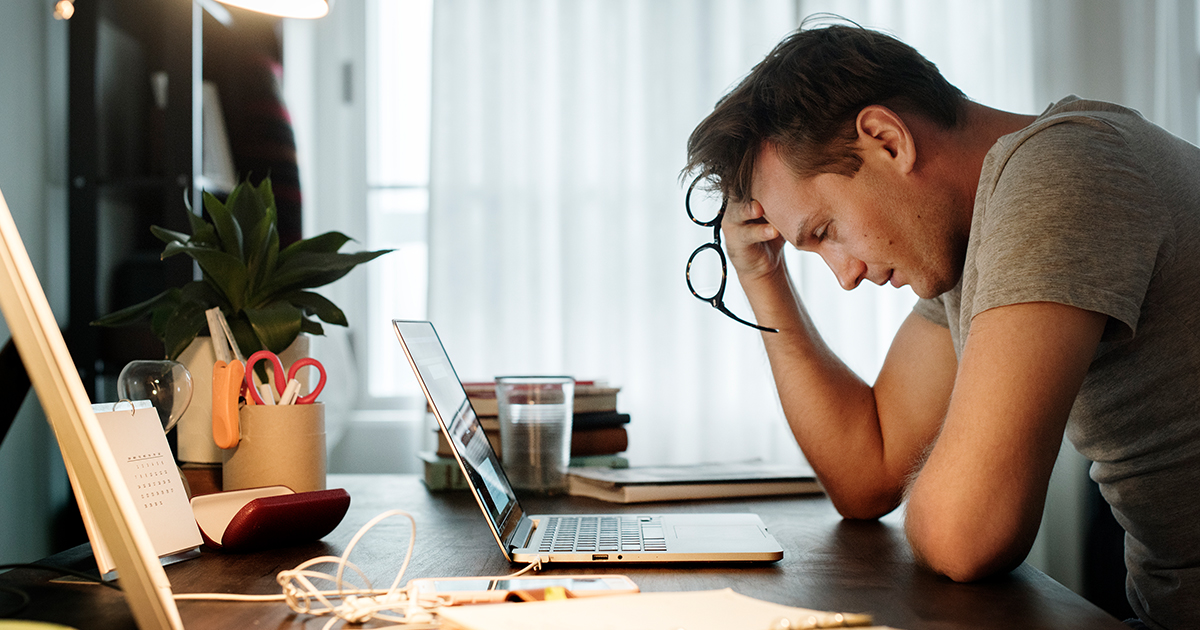 Man at a computer