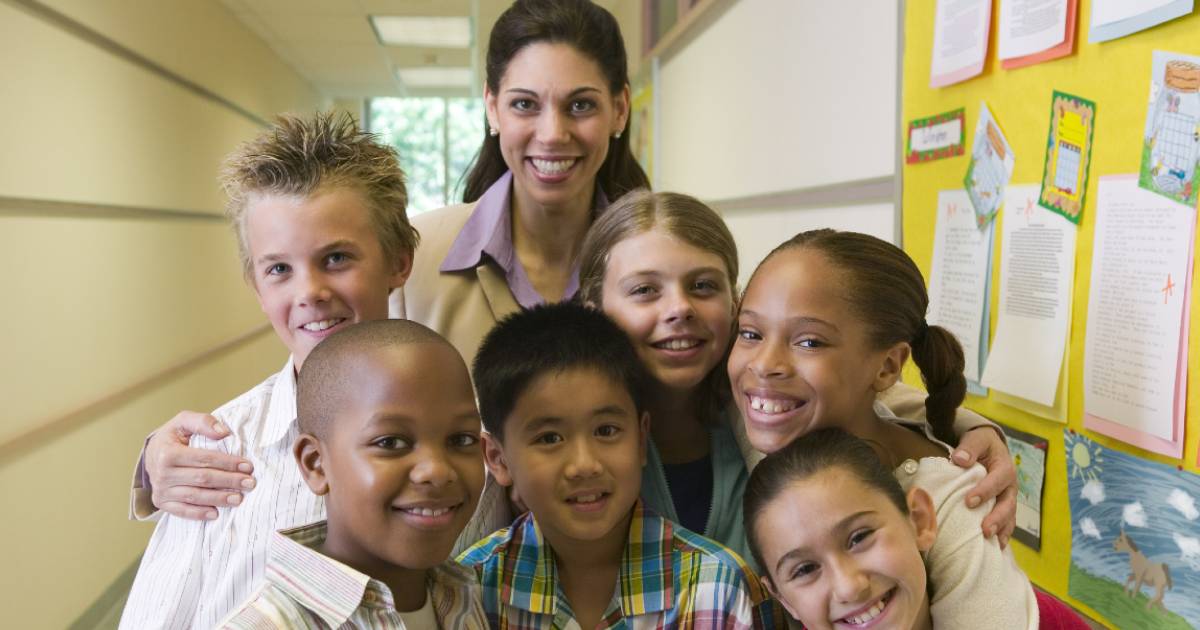 School nurse with students