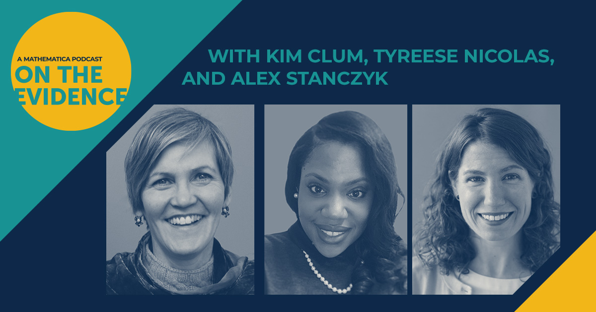 This episode of Mathematica’s On the Evidence podcast features Tyreese Nicolas, Kimberly Clum, and Alex Stanczyk sharing insights from the Pathways to Work Evidence Clearinghouse about proven ways to help job seekers with low incomes during economic recessions and recoveries.