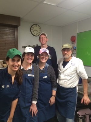 Staff helping at Miriam's Kitchen