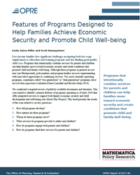 Features of Programs Designed to Help Families Achieve Economic Security and Promote Child Well-Being,”  