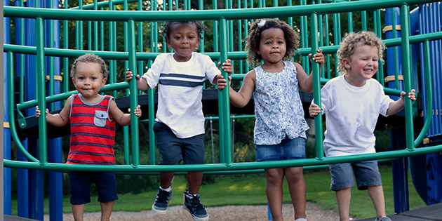 Young children at playground Young children at playground