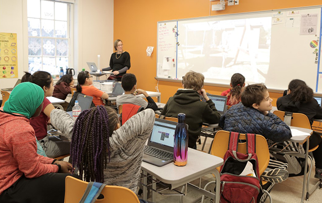 Students in a classroom