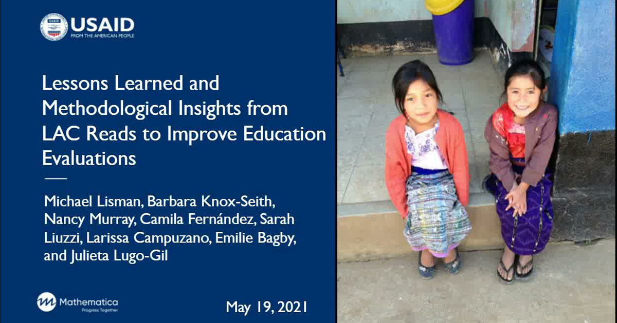 Matthematica Event - Lessons Learned and Methodological Insights from LAC Reads to Improve Education Evaluations