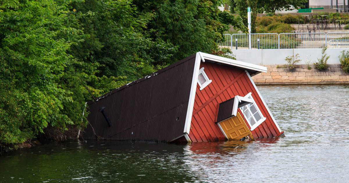 Building in a major flood