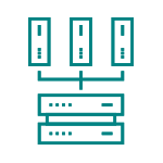 Icon of hard drives relating to servers
