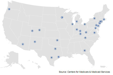 Map of Accountable Health Communities Model organizations