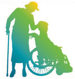 Elderly woman with disabled child