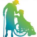 Elderly woman with disabled child