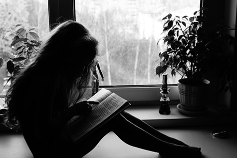 Irish child reading Irish child reading