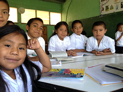Students in a classroom in Honduras.