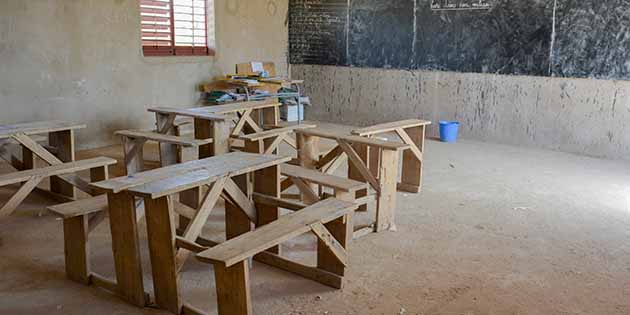 classroom in Africa--third-world country school classroom in Africa--third-world country school