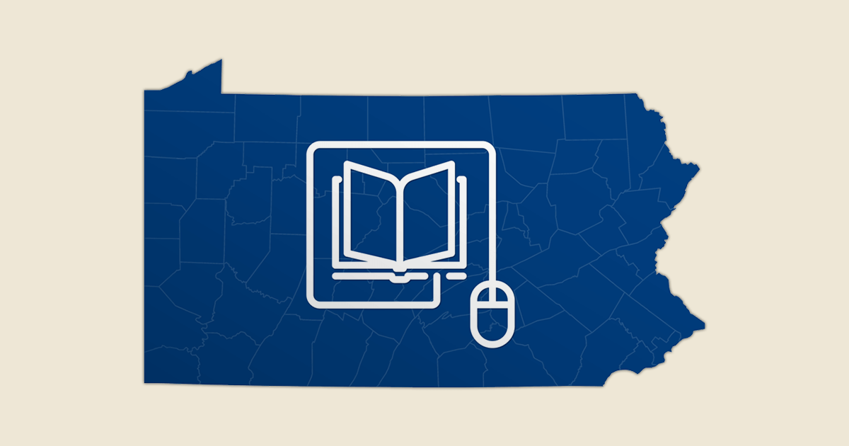 Pennsylvania Map with book inlay