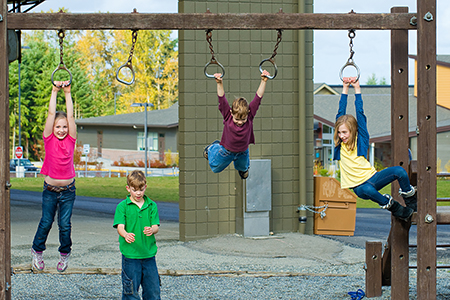 Playworks children on playground