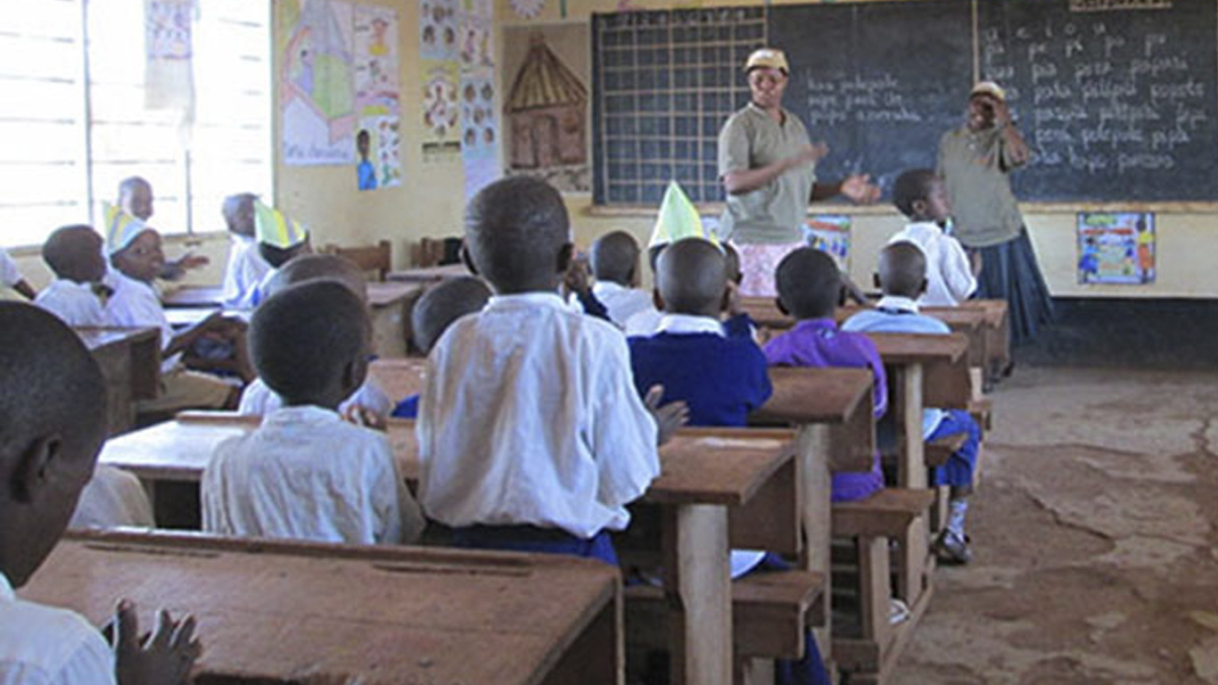 classroom with students and teacher