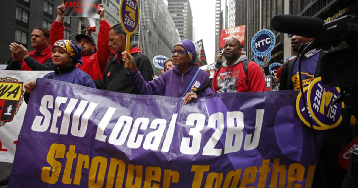 SEIU Local march in NYC